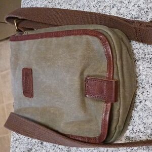 Olive Green and Brown Womens Bag